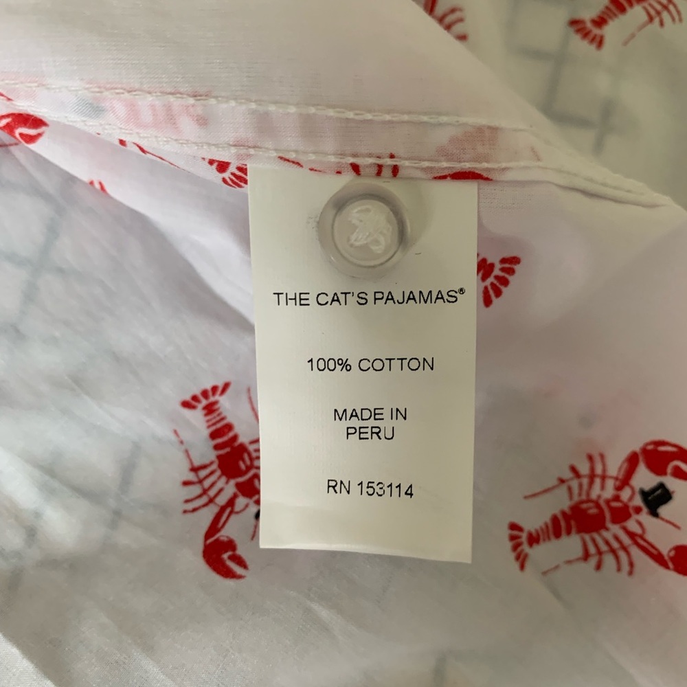 The Cat’s Pajamas Mister Lobster Luxe Pima Sleeveless Nightshirt Size L NEW - Picture 15 of 16